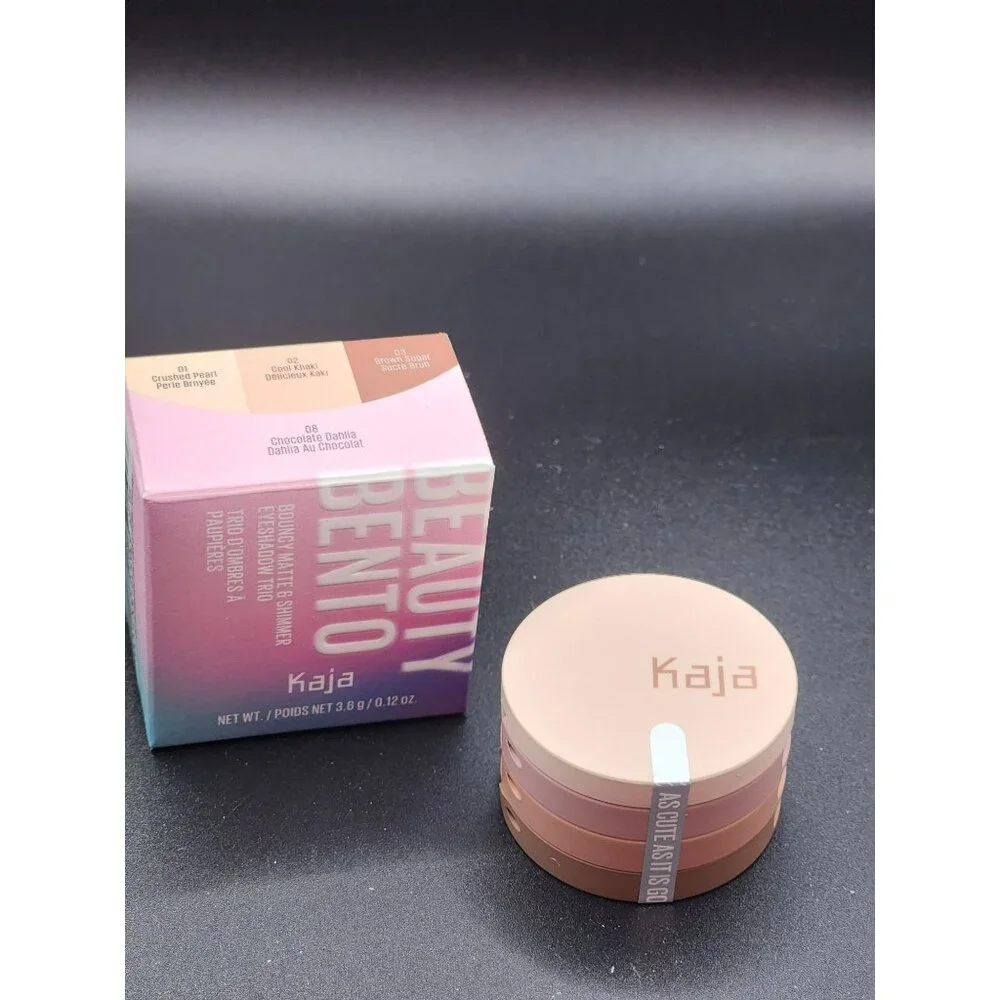 Kaja Beauty Bento Bouncy Matte & Shimmer Eyeshadow Trio Chocolate Dahlia